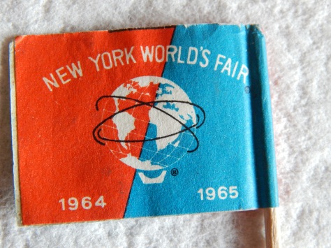 1964 NY Worlds Fair Mini Flag close up