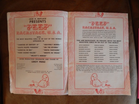 Peep Presented by Jack D Matlack playbill - 1962 